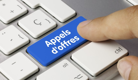 Touche de clavier "Appels d'offres"